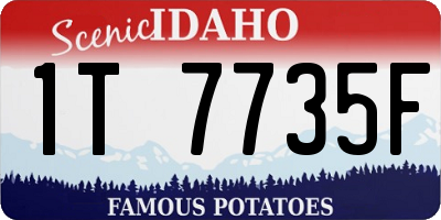 ID license plate 1T7735F