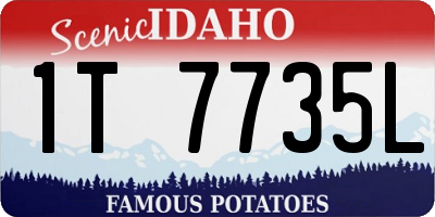 ID license plate 1T7735L