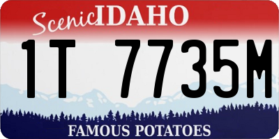 ID license plate 1T7735M