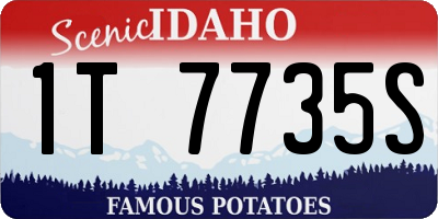 ID license plate 1T7735S