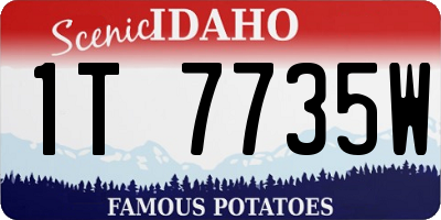 ID license plate 1T7735W