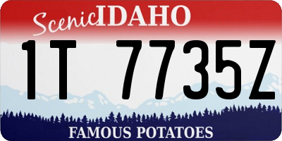 ID license plate 1T7735Z