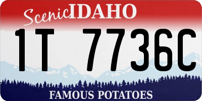 ID license plate 1T7736C