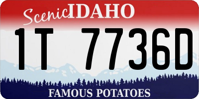 ID license plate 1T7736D