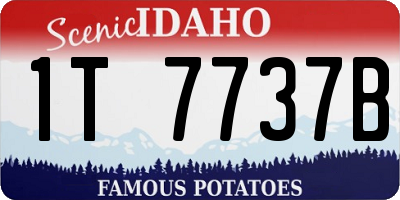 ID license plate 1T7737B