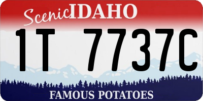 ID license plate 1T7737C