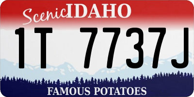 ID license plate 1T7737J