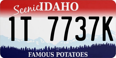 ID license plate 1T7737K