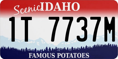 ID license plate 1T7737M