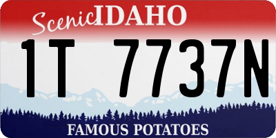 ID license plate 1T7737N