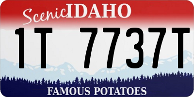 ID license plate 1T7737T