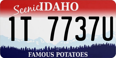 ID license plate 1T7737U