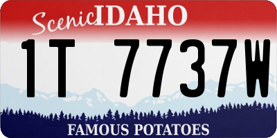 ID license plate 1T7737W
