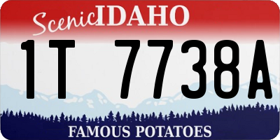 ID license plate 1T7738A