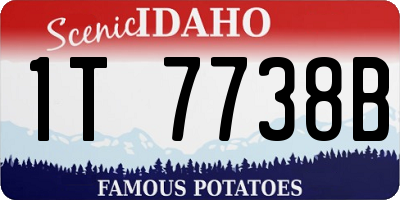 ID license plate 1T7738B