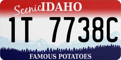 ID license plate 1T7738C