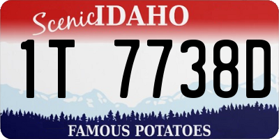 ID license plate 1T7738D