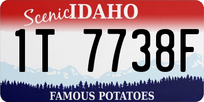 ID license plate 1T7738F