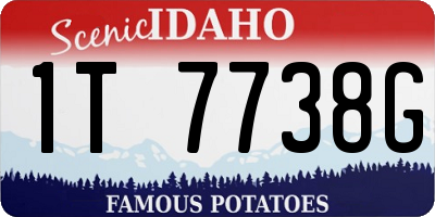 ID license plate 1T7738G