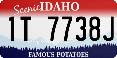 ID license plate 1T7738J