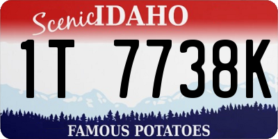 ID license plate 1T7738K