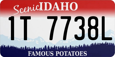 ID license plate 1T7738L