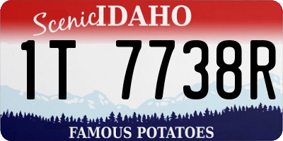 ID license plate 1T7738R