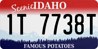 ID license plate 1T7738T