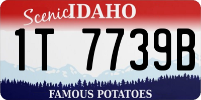 ID license plate 1T7739B