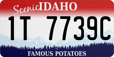 ID license plate 1T7739C
