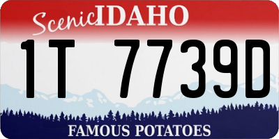 ID license plate 1T7739D