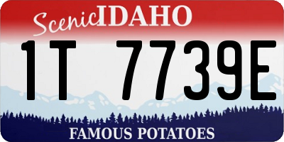 ID license plate 1T7739E
