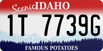 ID license plate 1T7739G