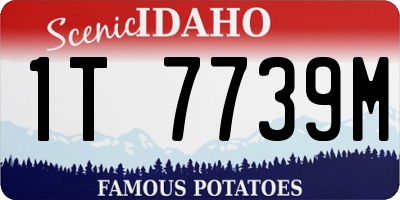 ID license plate 1T7739M