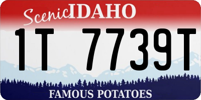 ID license plate 1T7739T