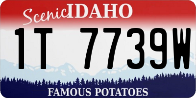 ID license plate 1T7739W