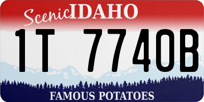 ID license plate 1T7740B
