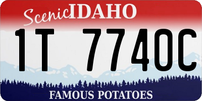 ID license plate 1T7740C