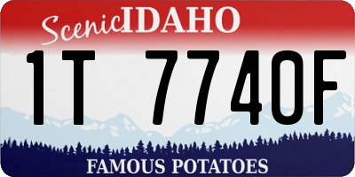 ID license plate 1T7740F