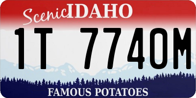 ID license plate 1T7740M