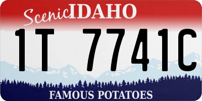 ID license plate 1T7741C