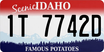 ID license plate 1T7742D