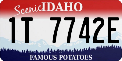 ID license plate 1T7742E
