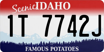 ID license plate 1T7742J