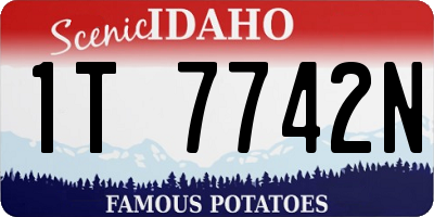 ID license plate 1T7742N
