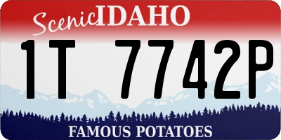 ID license plate 1T7742P