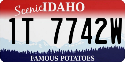 ID license plate 1T7742W