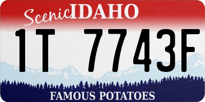 ID license plate 1T7743F
