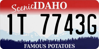 ID license plate 1T7743G