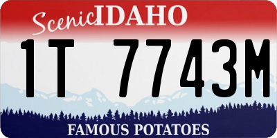 ID license plate 1T7743M